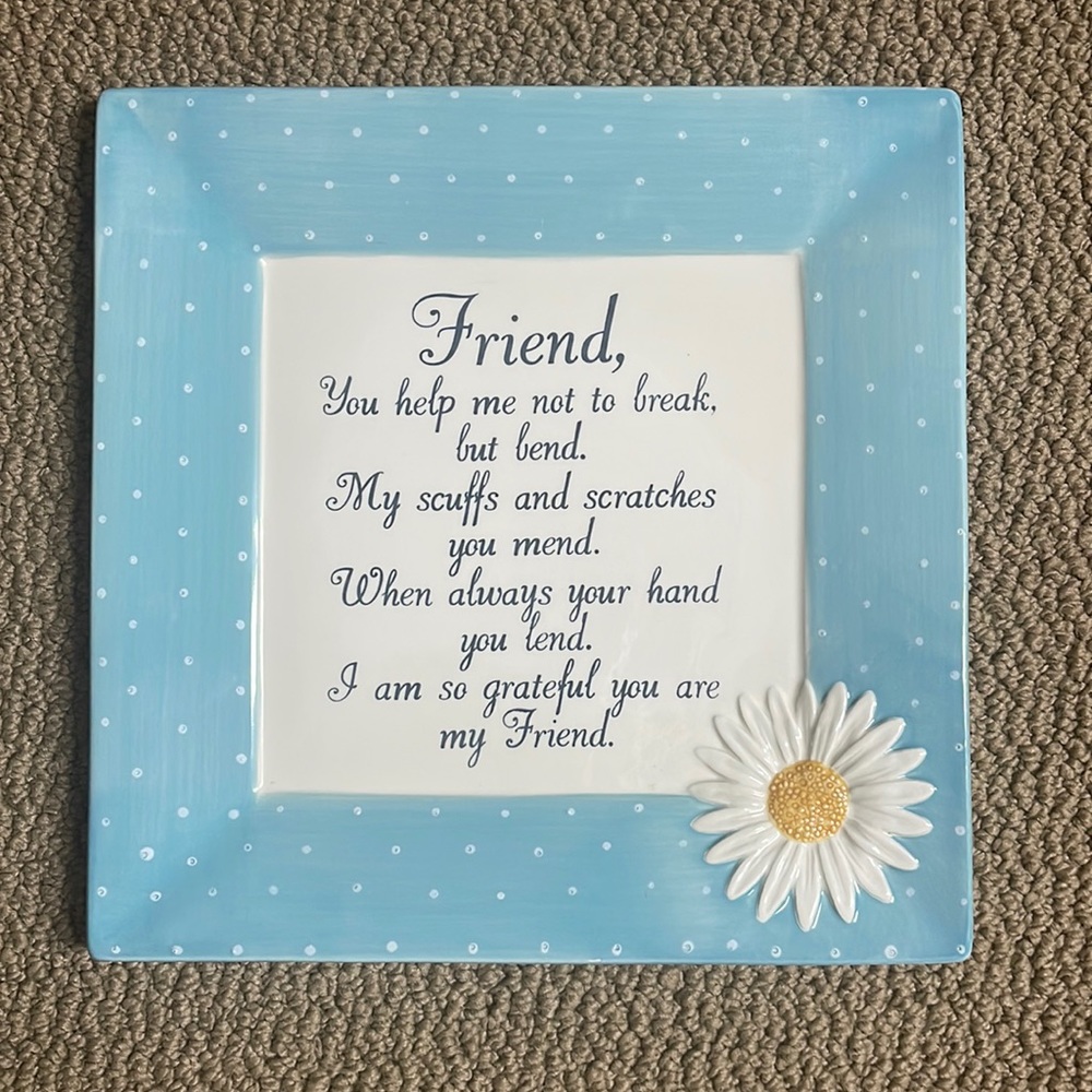 MWW Market decorated plate. 11 x 11. Very pretty!